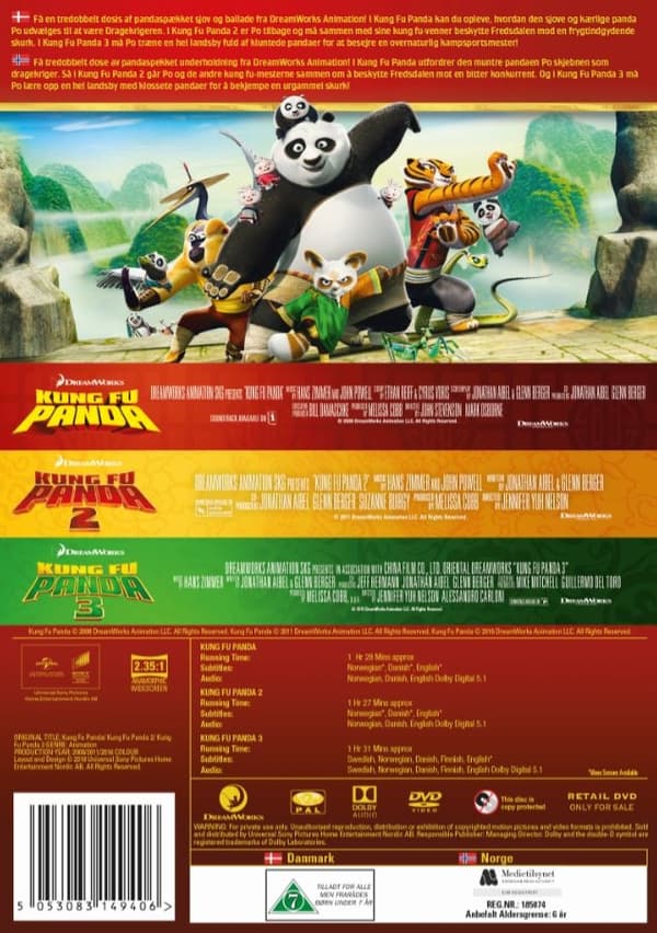 Kung Fu Panda 1-3 (3 disc)