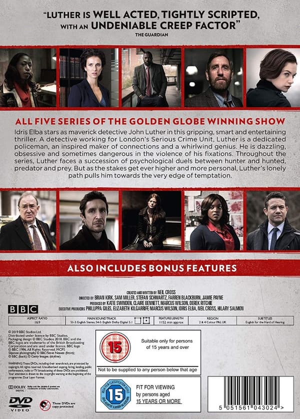 Luther - Season 1-5 (9 disc) (Import)