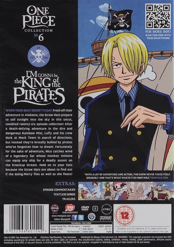 One Piece Collection 6 4 Disc Import Cdon