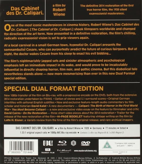 Das Cabinet Des Dr Caligari (2 disc) (Import)