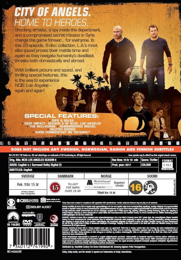 NCIS: Los Angeles - Kausi 8 (6 disc) (Import)