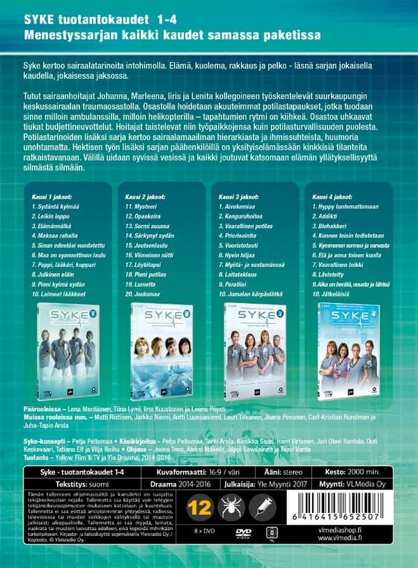Syke - Boksi - Kaudet 1-4 (8 disc)