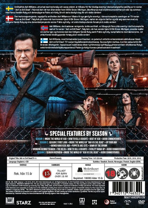 Ash vs Evil Dead - Sæson 1-3 (6 disc)
