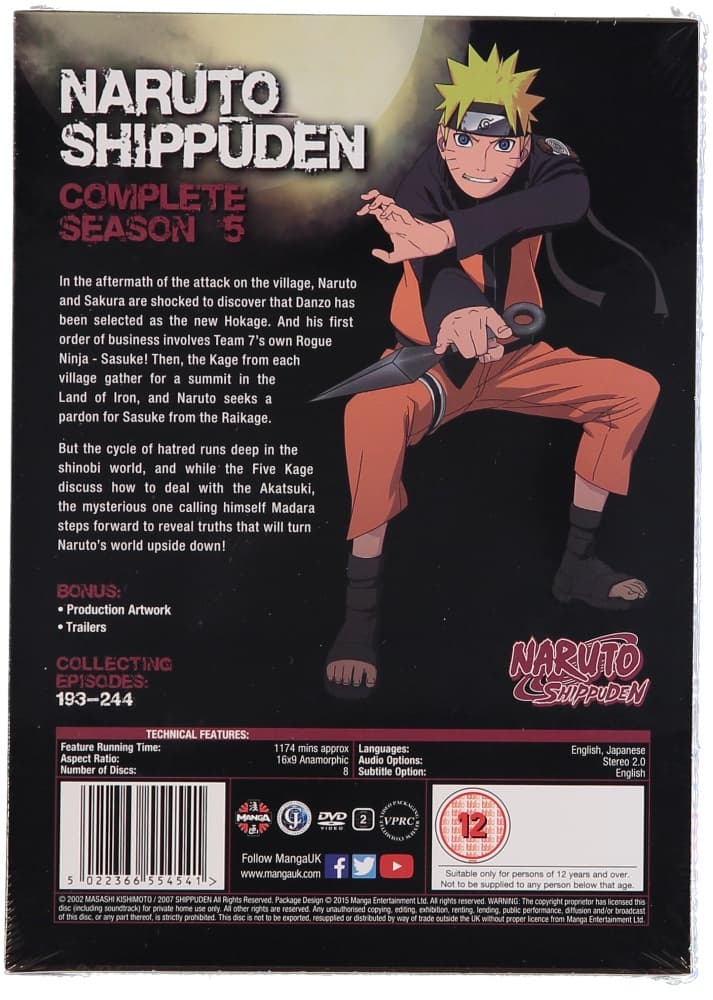 Naruto - Shippuden: Complete Series 5 (8 disc) (import) | CDON