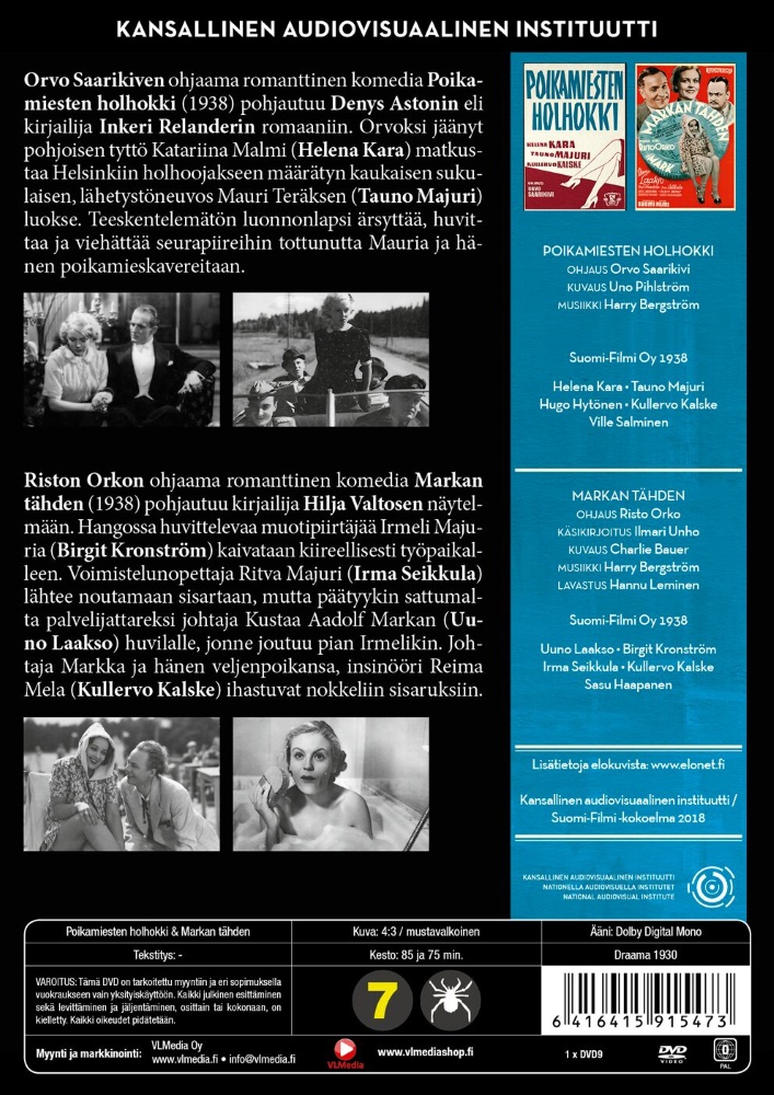 Suomi-Filmi: Poikamiesten holhokki & Markan tähden
