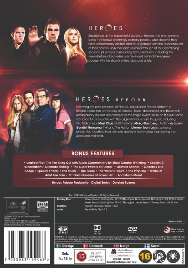 Heroes: Complete Box - Säsong 1-4 + Reborn