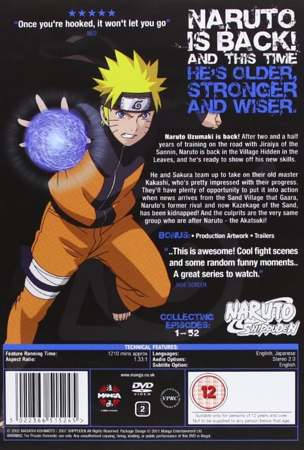 Naruto Shippuden Complete Series 1 (8 disc) (Import) CDON