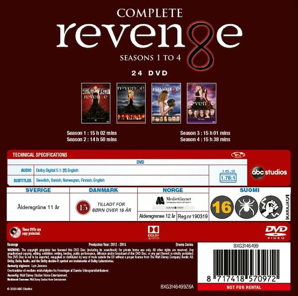 Revenge - Season 1-4 (24 disc)