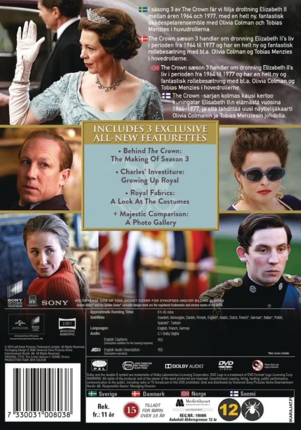 The Crown - Sesong 3 (4 disc)
