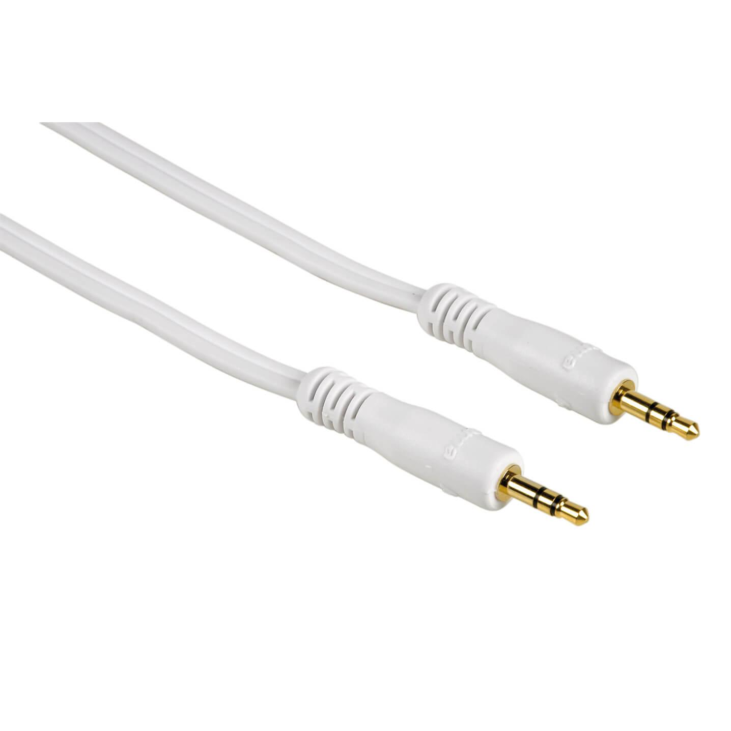 HAMA Kabel 3,5mm han han hvid 2 m