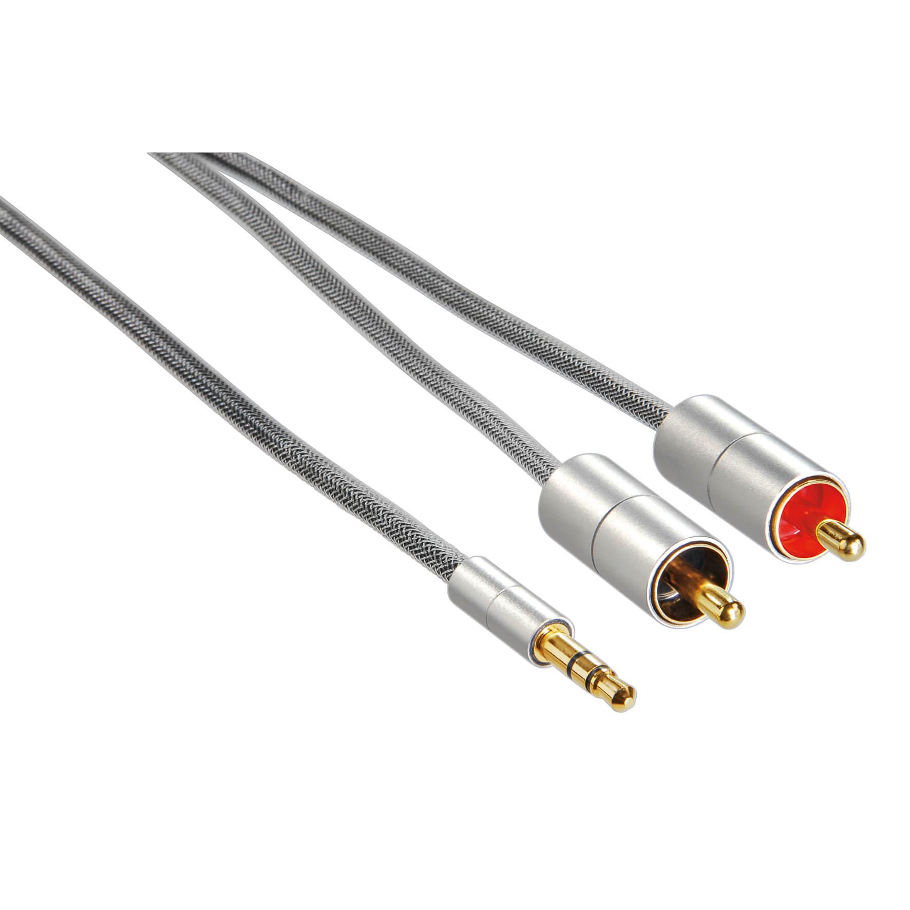 HAMA AluLine 3,5mm-2 Phono 1,0m