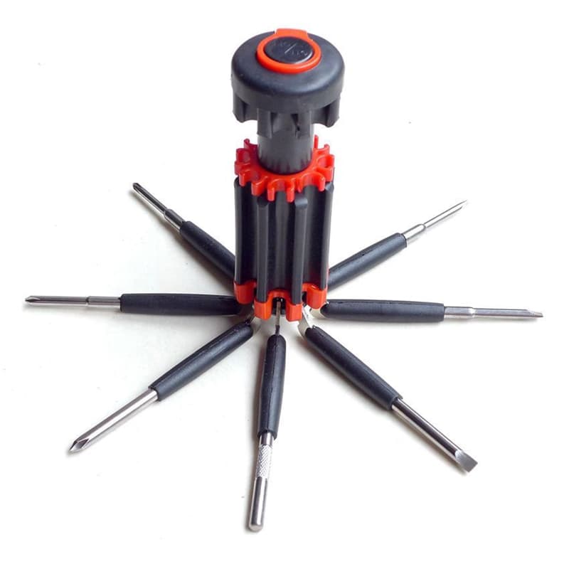 Skruvmejsel set 8-i-1 med LED lampor