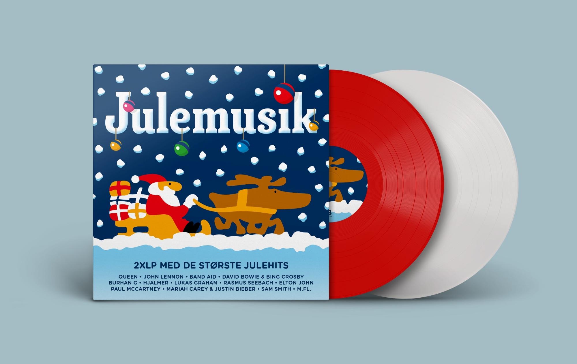 Julemusik 2020 - Rød/Hvid Vinyl (2LP)
