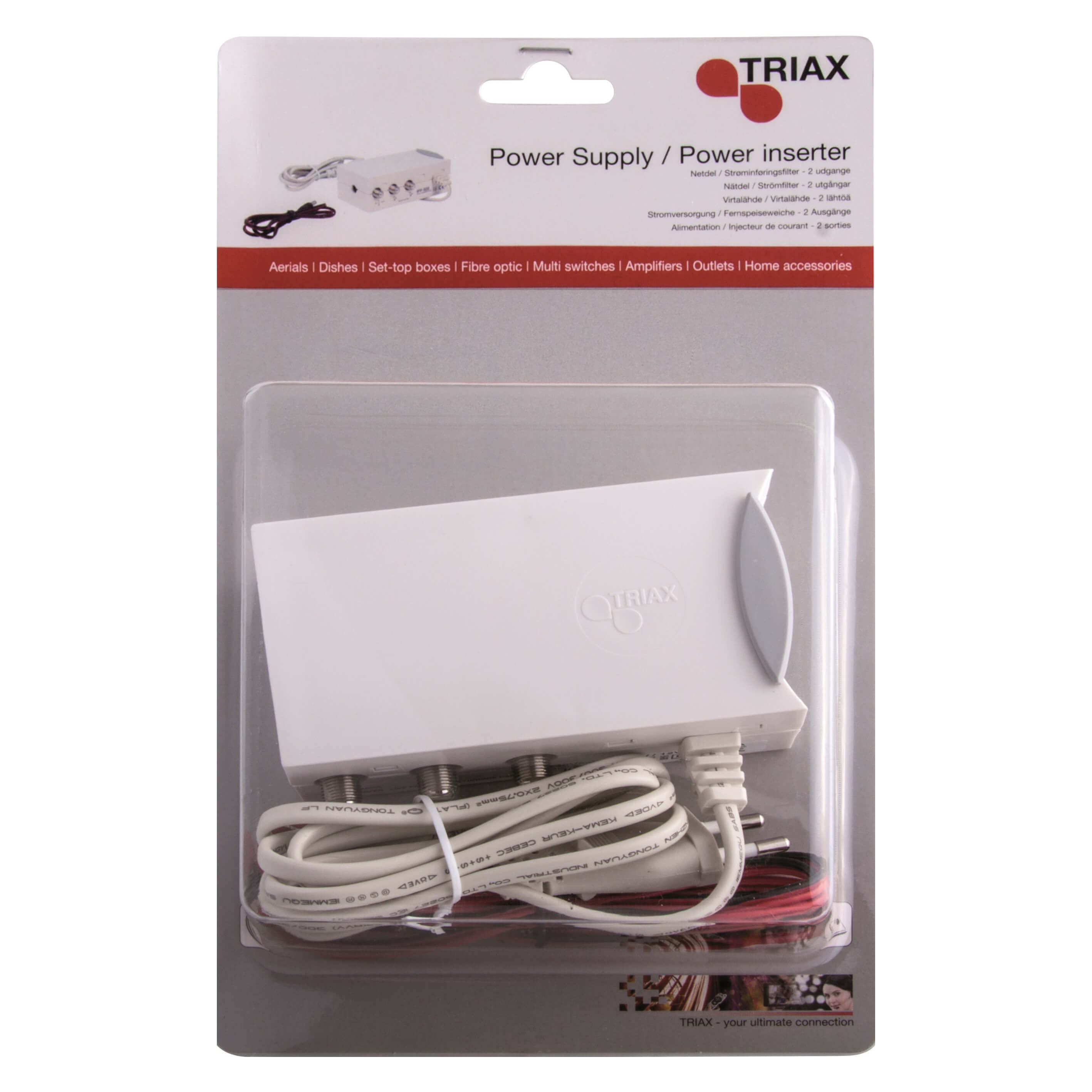 TRIAX Netdel 12V + 220V F-Tilslutn. IFP 522