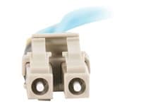 C2G LC-LC 10Gb 50/125 OM3 Duplex Multimode PVC Fiber Optic Cable (LSZH) - Nätverkskabel - LC multiläge (hane) till LC multiläge (hane) - 15 m - fiberoptisk - 50/125 mikron - OM3 - halogenfri - havsblå
