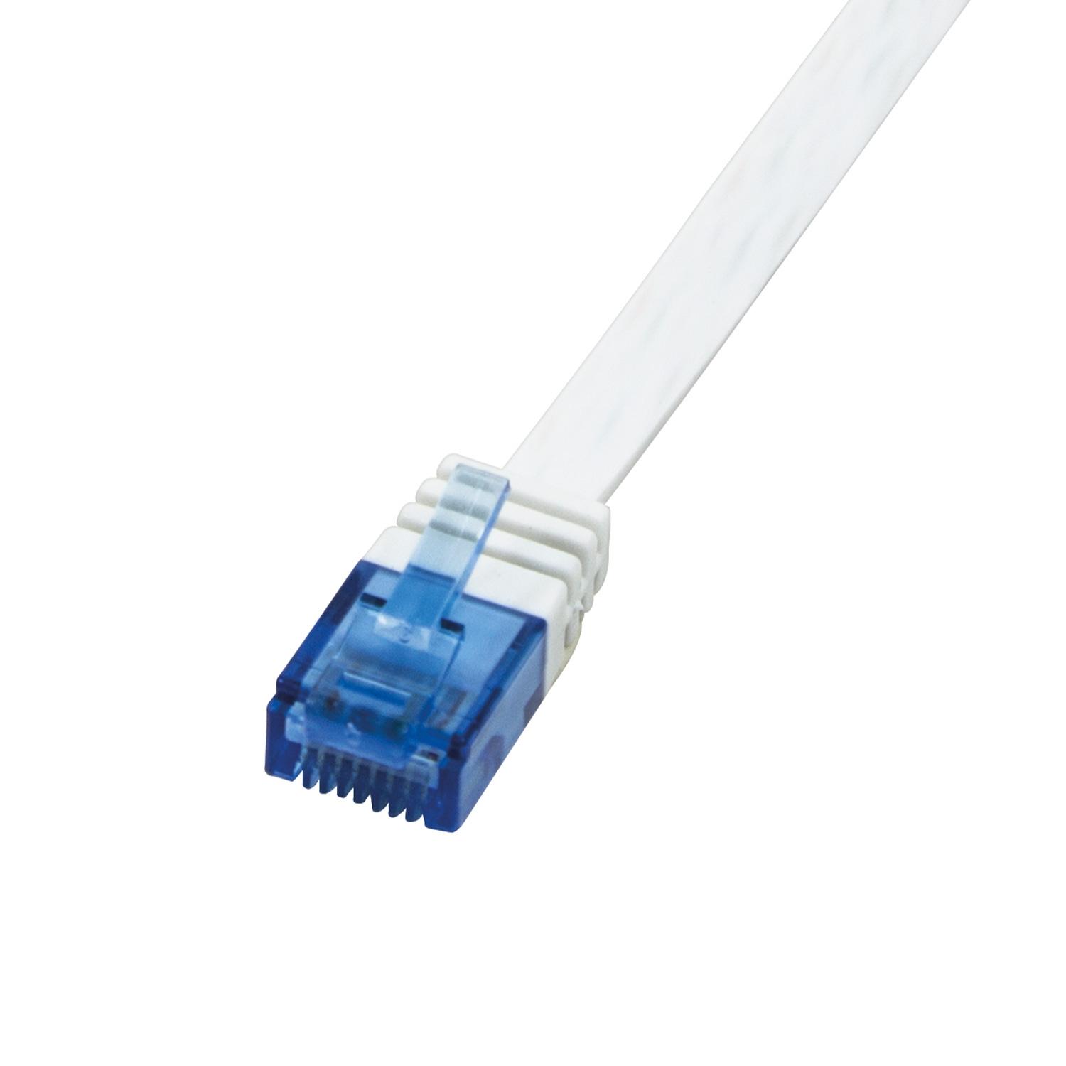 LogiLink Patchkabel Flat Cat6A UTP 10m Vit