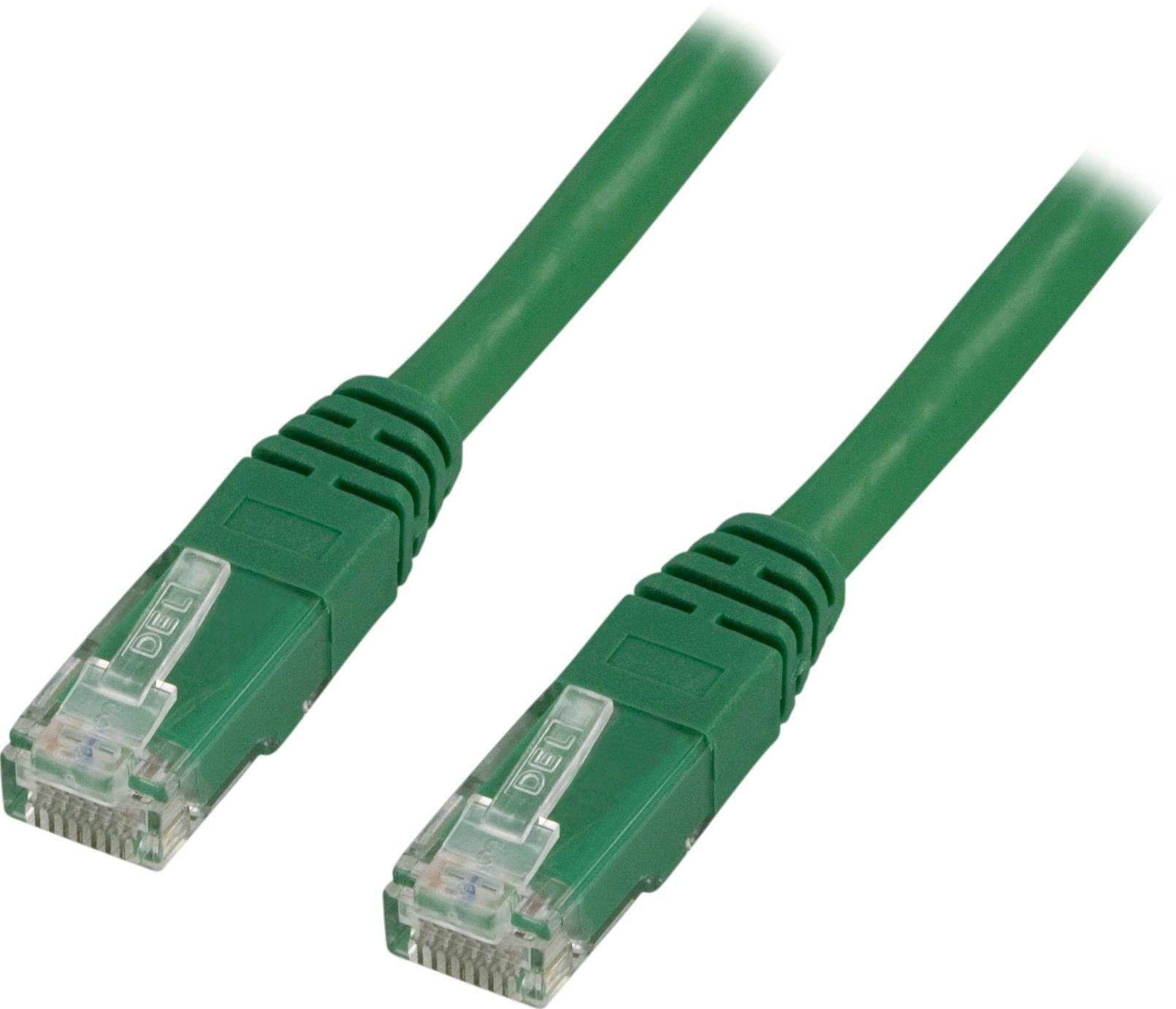 DELTACO U/UTP Cat6 patchkabel, 25m, grøn