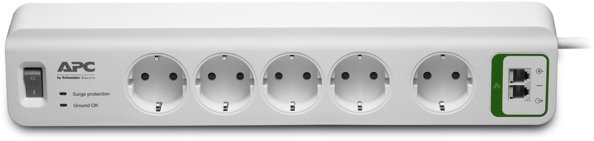 ESSENTIAL SURGEARREST 5 OUTLETSACCS W/ PHONE PROTECTION 230V