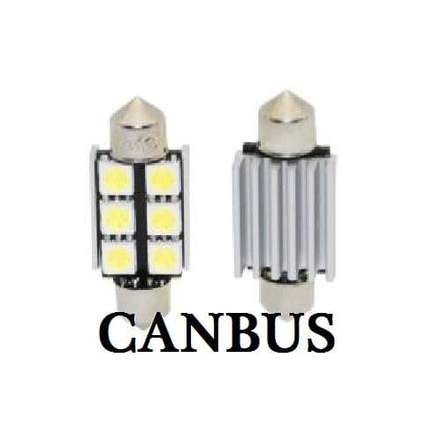 LED Spollampa, Sockel C5W, 6-LED 2-Pack (CANBUS)