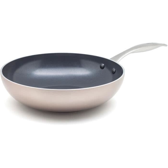 GREENCHEF Royal Bronze Wok - Alla brännare + induktion - Ø 28 cm - 3,6 L - Keramik