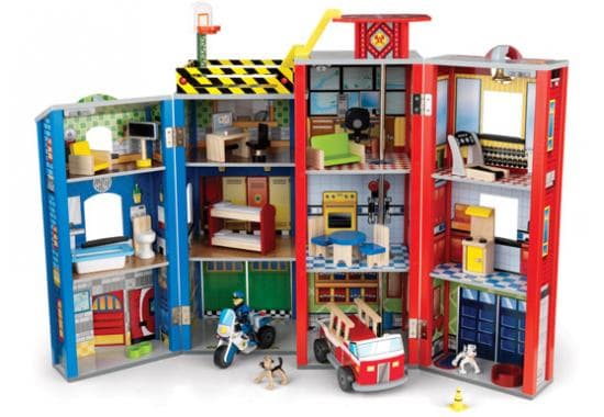 KidKraft Everyday Heroes Wooden Play Set, 740 mm, 560 mm, 420 mm, 14 kg