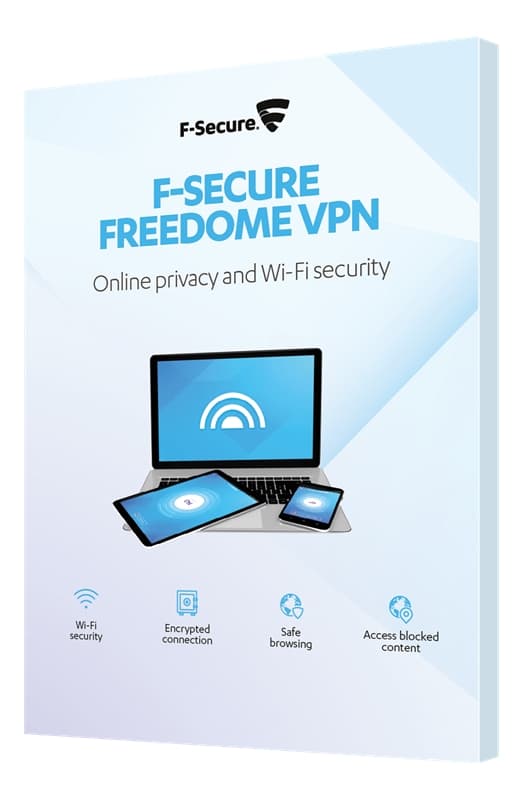 F-Secure Freedome, 1 år 3 enheter, nordic, retail Box