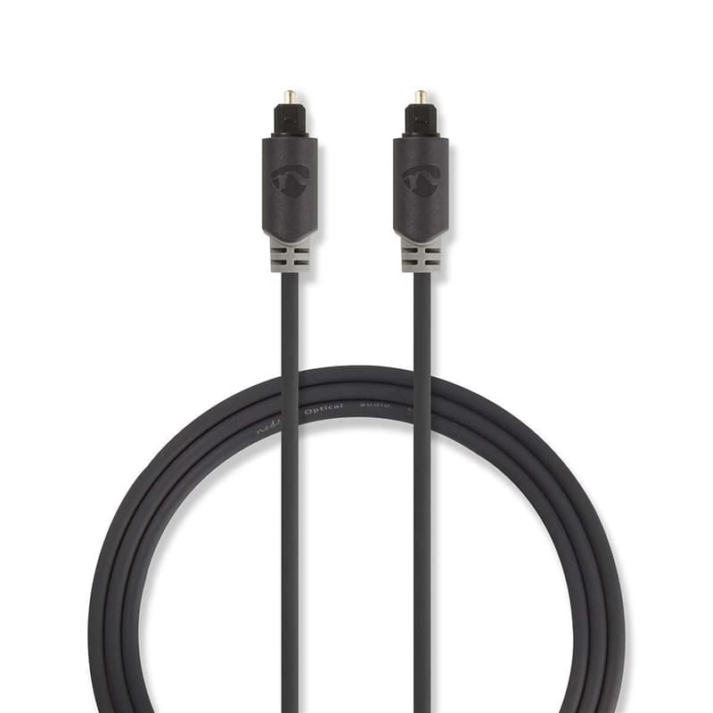 Optisk Ljudkabel | TosLink, hane - TosLink, hane | 2.0 m | Antracit