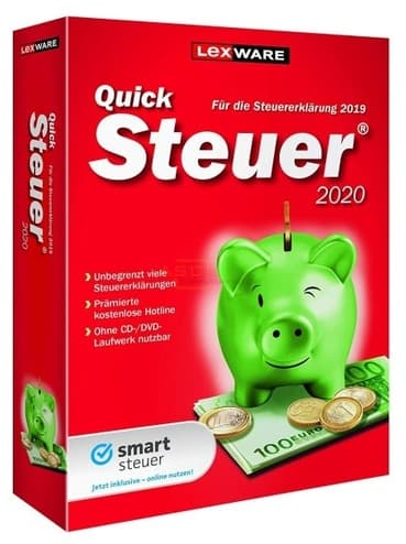 Lexware QuickSteuer 2020, 2048 MB, 2 GHz, Windows 8.1 / Windows 10, Tysk