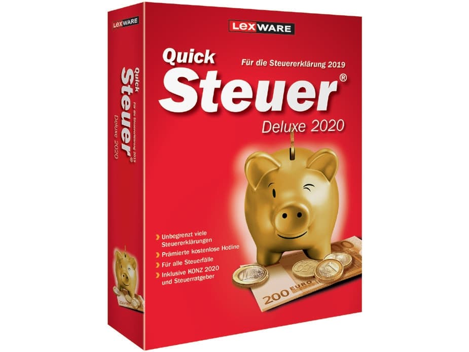 Lexware QuickSteuer Deluxe 2020, 1 licens/-er, Låda, Tyska