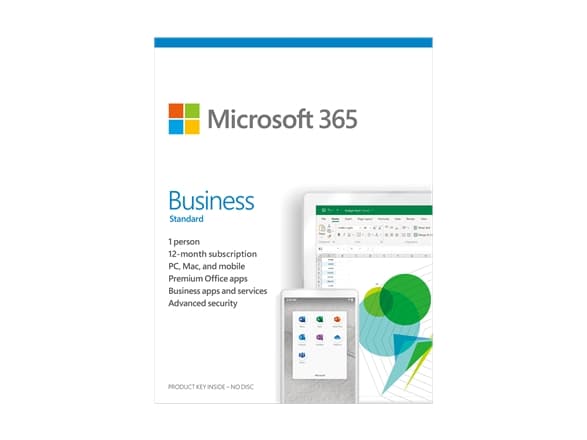 Microsoft 365 Business Standard KLQ-00475 License term 1 year(s), Russian, Medialess, P6