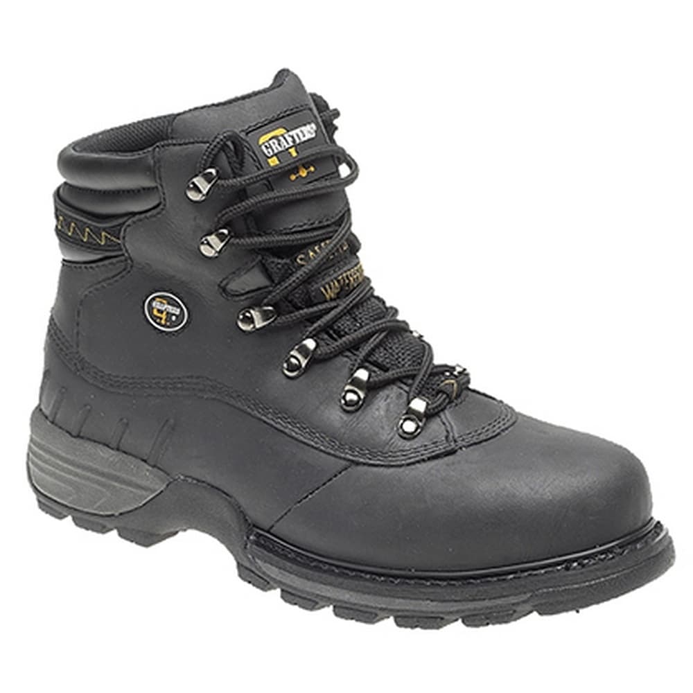 Grafters Mens Safety Hiker Type Toe Cap Waxy Leather Boots