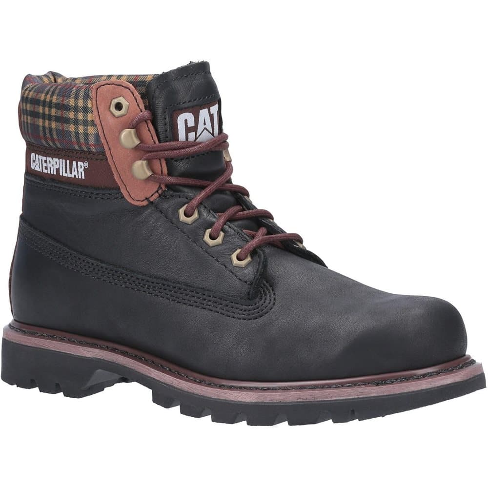Caterpillar Män Colorado Plaid Lace Up Leather Boot