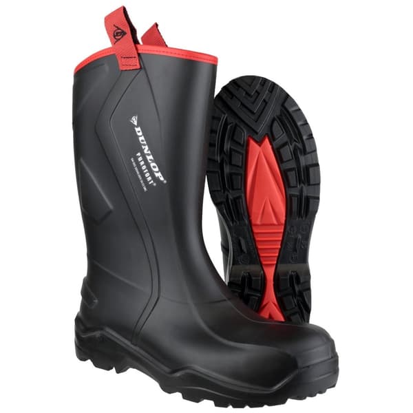 Dunlop Mens Purofort+ Rugged Full Safety Wellington Boots