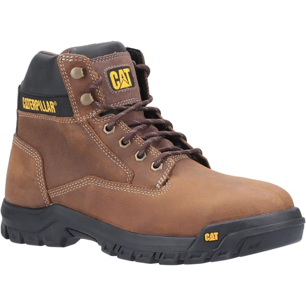Caterpillar Mens Median S3 Lace Up Leather Safety Boot