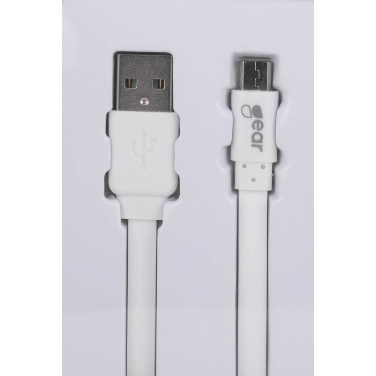 GEAR Synkkabel MicroUSB 2.0m Hvid