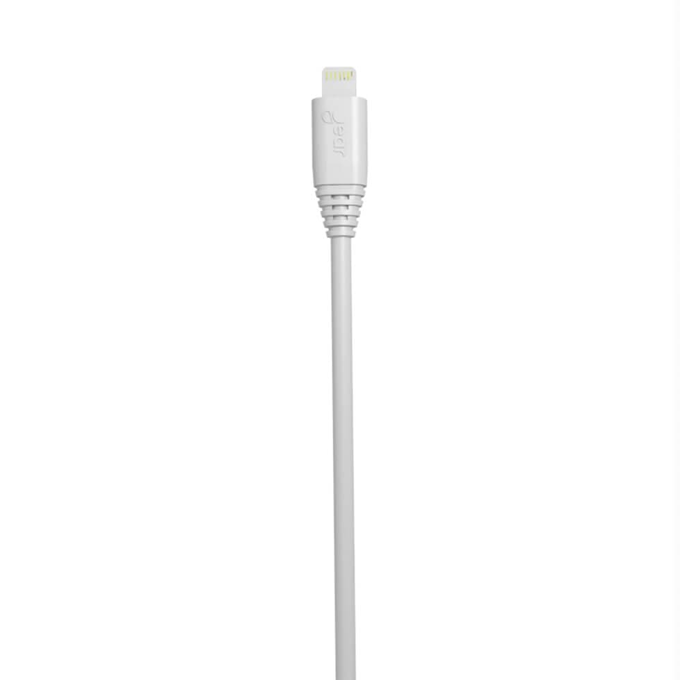 GEAR Synkkabel Lightning 1,0m MFI Rundt Kabel Hvid