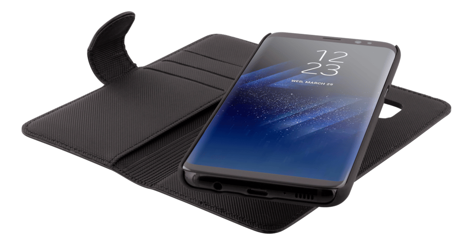 DELTACO wallet case 2-in-1, magnetic back cover, for Samsung Galaxy S8