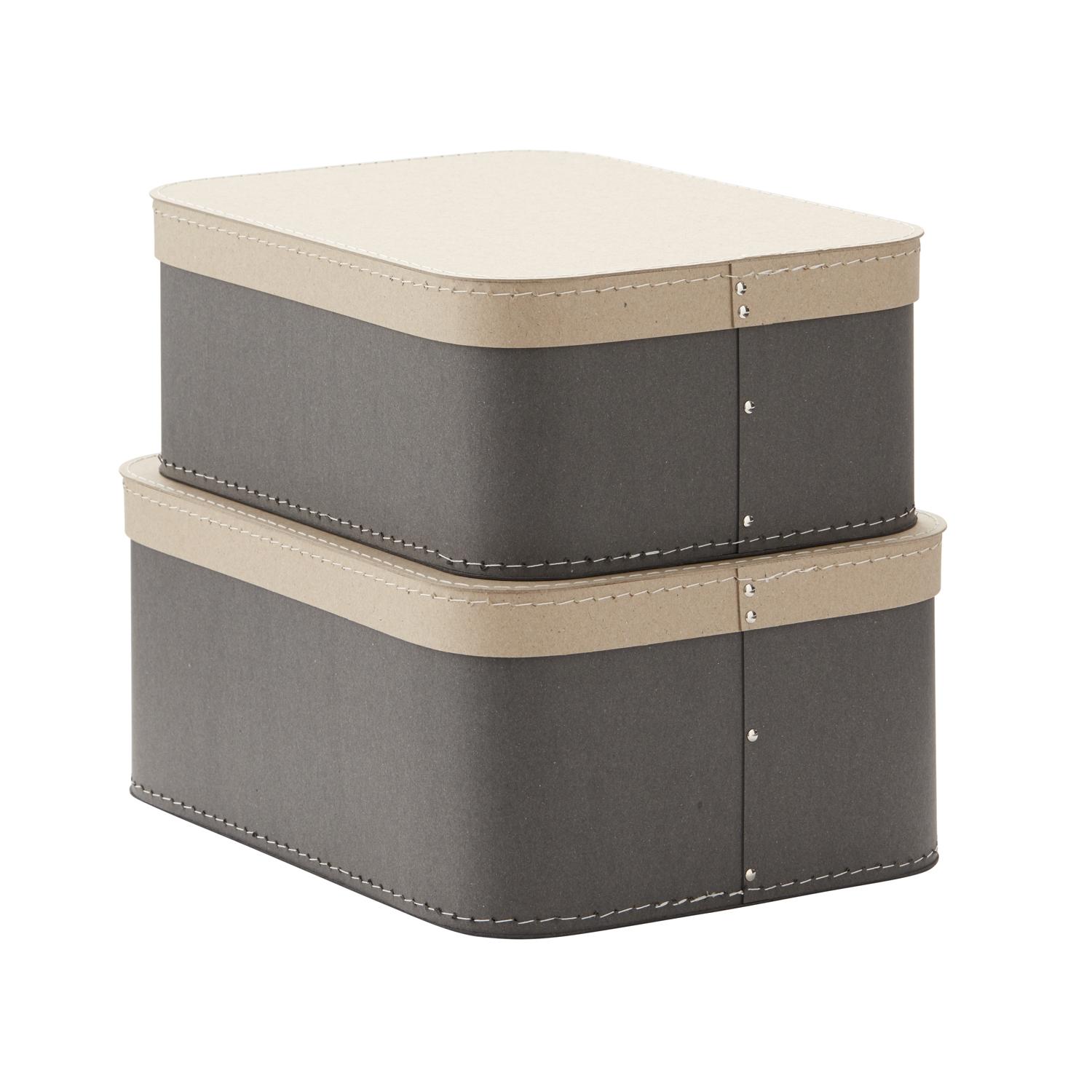 Kids Concept, Förvaringsbox 2-set, Grå
