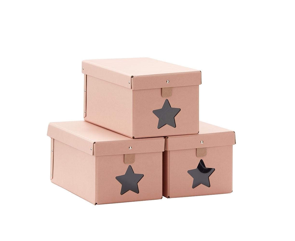 Kids Concept, Skolådor 3-pack, Rosa