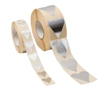 Stickers Hjärtan 60/pack SILVER