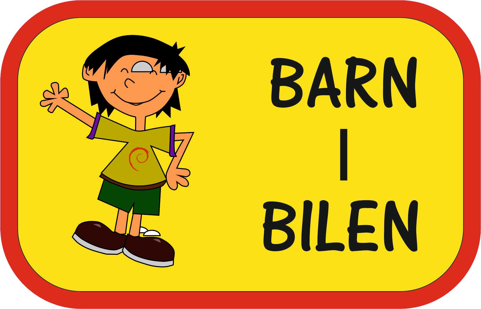 Bildekal BARN I BILEN