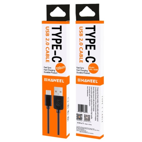 1m USB-C / Typ-C till USB 2.0 Data och Laddningskabel