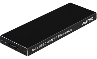 M.2 external enclosure, USB 3.0, 5 Gbps, black