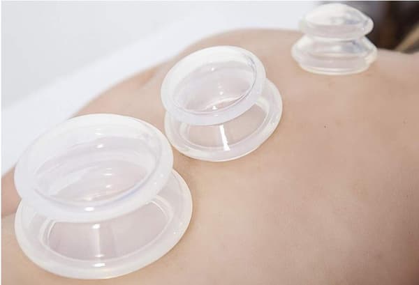 Transparent massage koppar silikonkoppor 4x