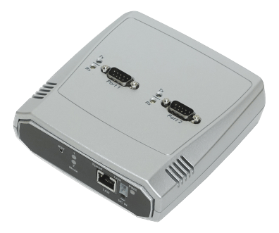 RS-213 to Ethernet Server, 921kpbs, 2-port, RJ45, white