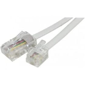 EXC Telephone Cord RJ11/RJ45 White 5m