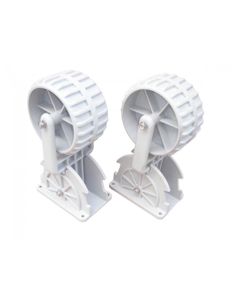 Sjösättningshjul fällbara Nylon 140mm 2-pack