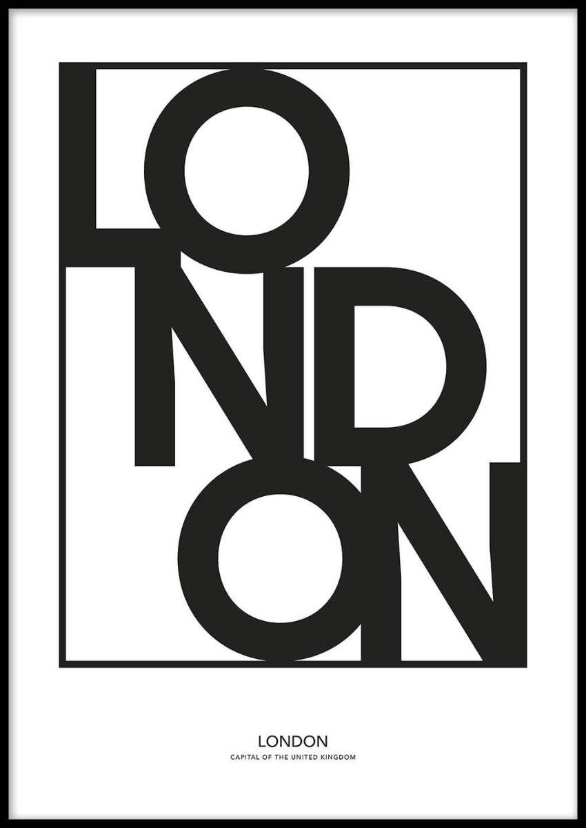 LONDON LETTER POSTER 21x30cm