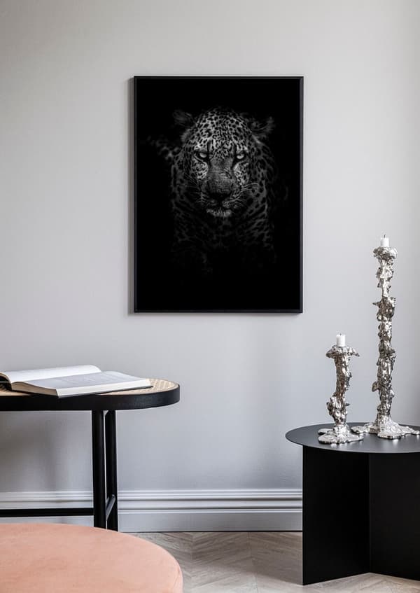 LEOPARD B&W POSTER