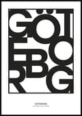 Miniatyrbild 1 av 2: GÖTEBORG LETTER POSTER